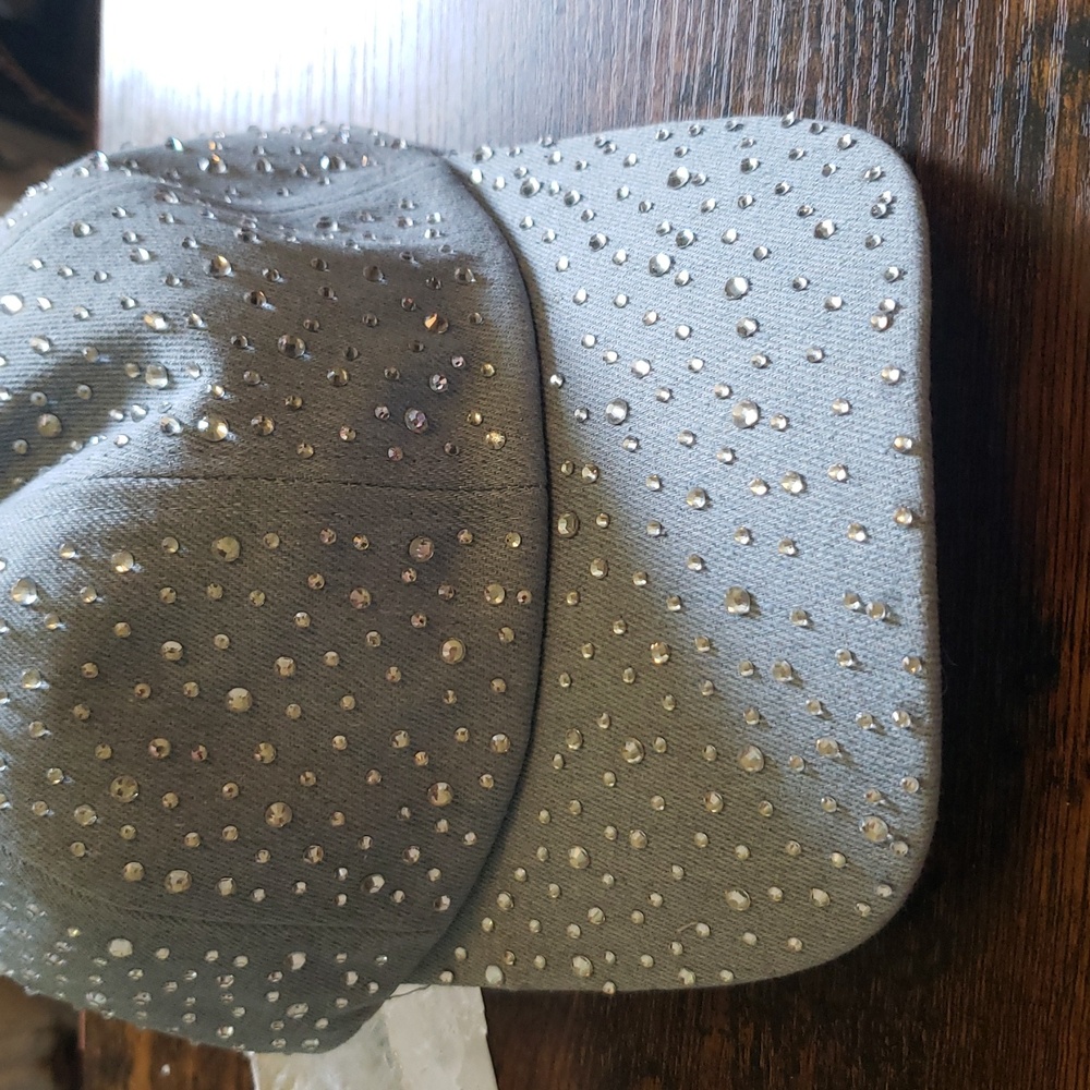 Illuma Rhinestone Light Denim Baseball Cap - Picture 4 of 9